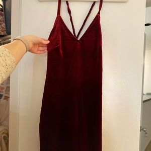 Red velvet mini dress! Never worn!!